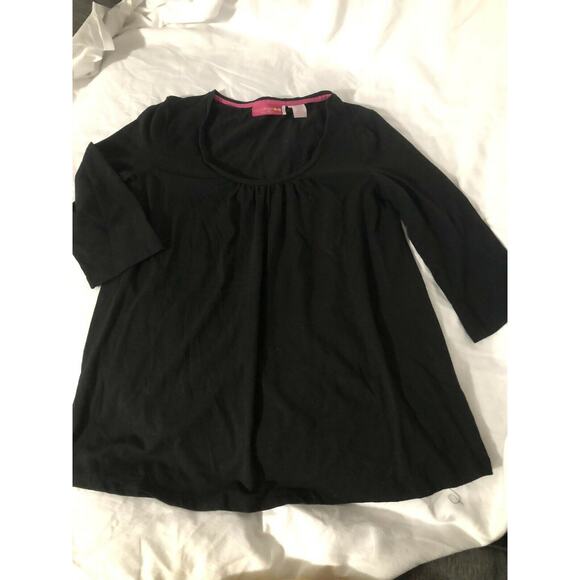 3 pc Liz Lange Maternity black top size small, Indigo Blue jeans, gray t shirt s - Picture 2 of 11